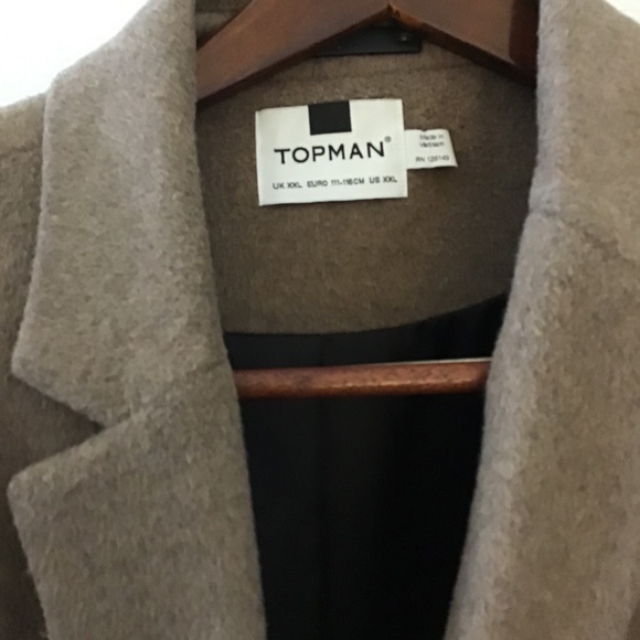 TOPMAN TAN COAT MENS - Picture 7 of 16